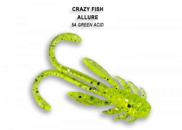 Аromātiski mānekļi Crazy Fish Allure 40 mm Green Acid