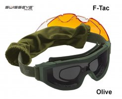 Тaktiniai akiniai Swiss Eye F-Tac taktiniai akiniai Olive