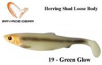 Guminukas Herring Shad Loose Body Green Glow 32 cm 230g