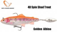 Przynęta miękka Savage Gear 4D Trout Spin Shad Goldem Albino