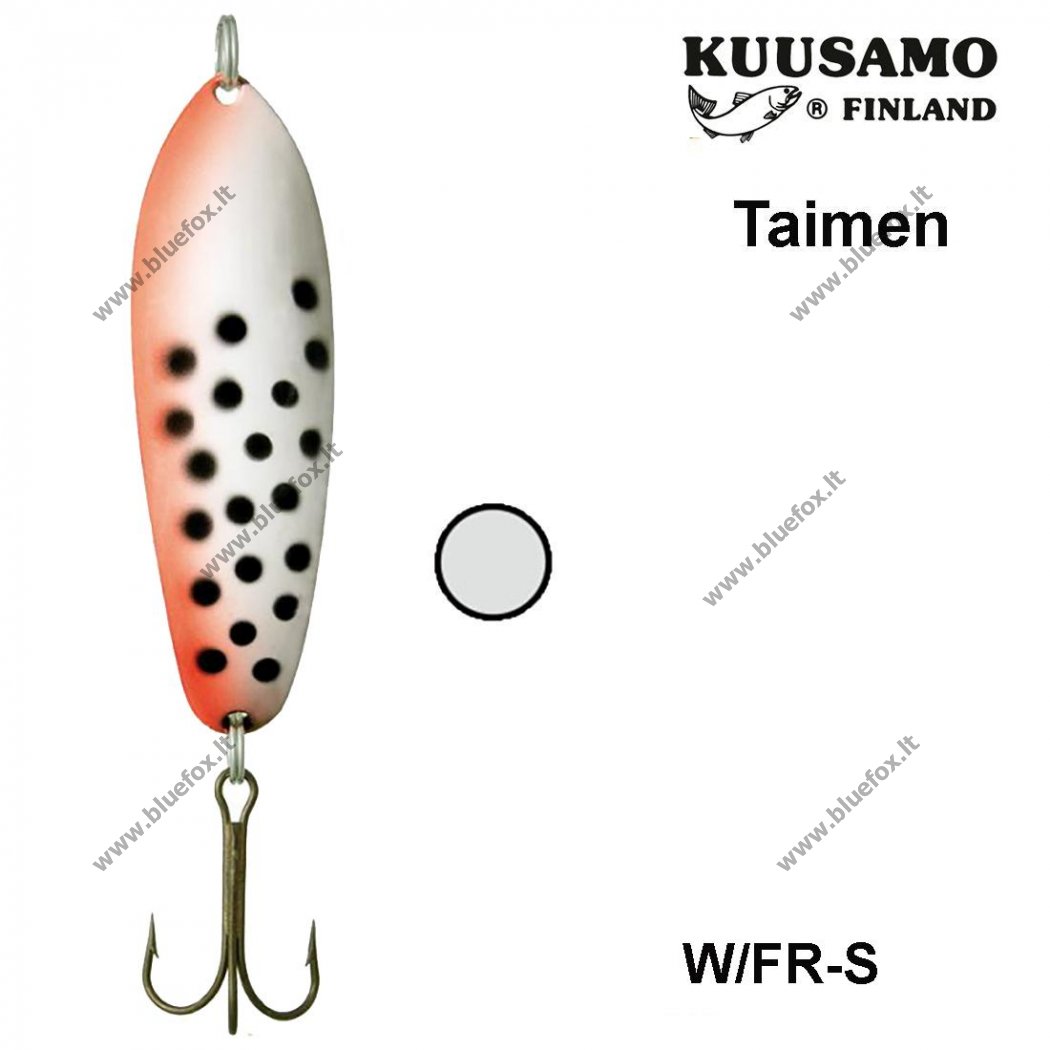 Spoon bait Kuusamo Taimen W/FR-S [01-588139] - 10.44EUR : www.bluefox.lt -  Fishing, backpack, outdoors, flashlight, tents, wobblers, knives, axes,  saw, machete, rapala, storm