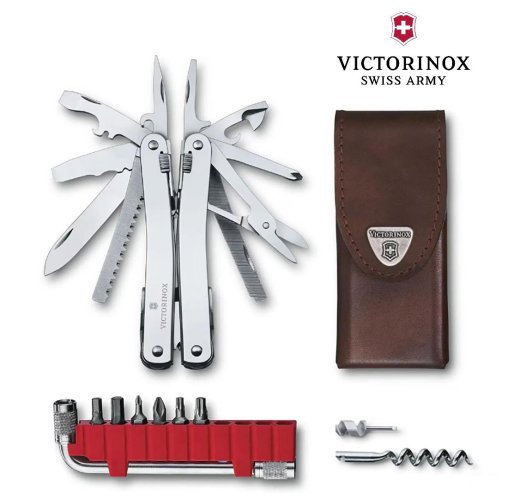 Victorinox SwissTool Spirit X Plus su odiniu dėklu