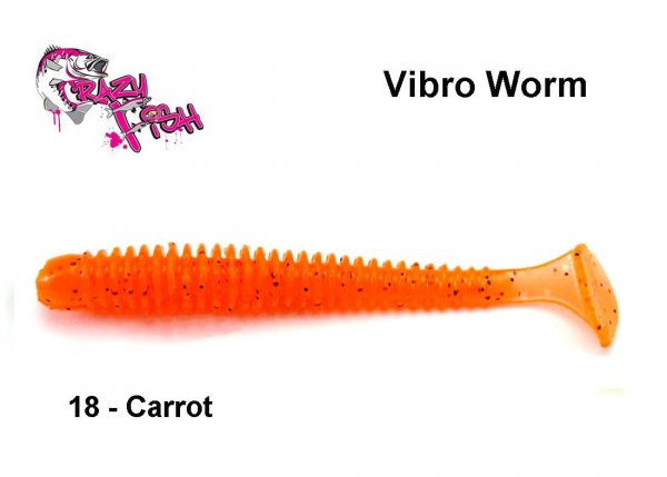 Guminukas Crazy Fish Vibro Worm Carrot