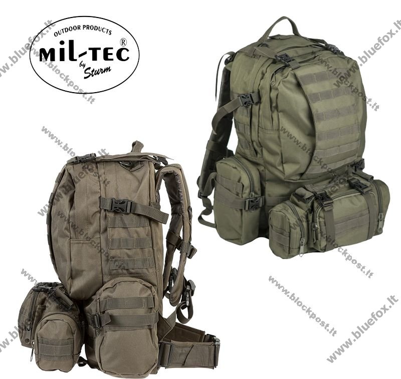 DEFENSE PACK ASSEMBLY OD Mil-tec DEFENSE PACK ASSEMBLY OD Mil-tec  [03-045055] : www.bluefox.lt - Fishing, backpack, outdoors, flashlight,  tents, wobblers, knives, axes, saw, machete, rapala, storm