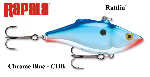 Vobleris Rapala Rattlin RNR Chrome Blue