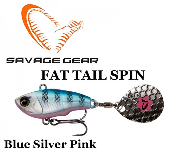 Savage Gear Fat Tail Spin Blue Silver Pink