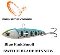 Savage gear Switch Blade Minnow Blue Pink Smolt blizgė
