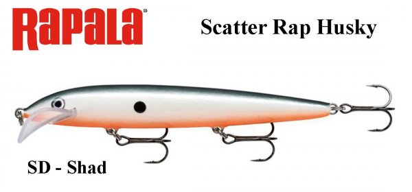 Vobleris Rapala Scatter Rap Husky SD - Shad