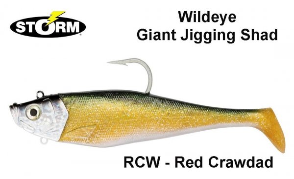 Guminukai Storm WildEye Giant Jigging Shad 23cm RCW Red Crawdad